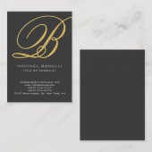 Carte de visite moderne en or gris et tendance (Devant / Derrière)