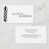 Carte de visite moderne en poteau de barbier (Devant / Derrière)
