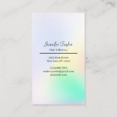 Carte De Visite Moderne esthétique Holographique Dégradé minimal (Dos)