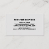 Carte de visite moderne et branché (Dos)