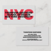 Carte de visite moderne et branché (Devant / Derrière)