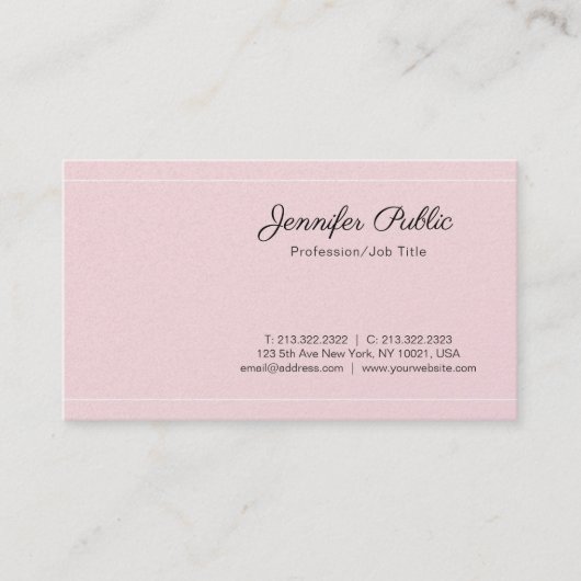 Carte De Visite Moderne et branché, élégant, sobre et luxueux (Devant)