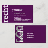 Carte De Visite Moderne et clair (Devant / Derrière)