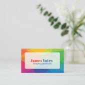 Carte De Visite Moderne et coloré Abstrait (Debout devant)