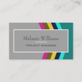 Carte De Visite Moderne et design géométrique dynamique (Devant)