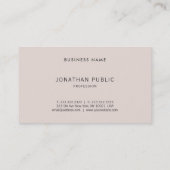 Carte De Visite Moderne et design simple professionnel (Dos)
