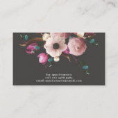 Carte De Visite Moderne et élégant aquarelle florale (Dos)