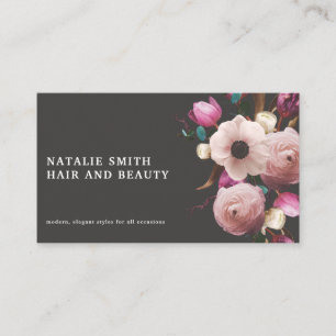 Carte De Visite Moderne et élégant aquarelle florale