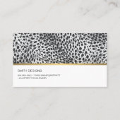 Carte De Visite Moderne et élégant | Arrière - plan léopard fashio (Dos)