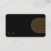 Carte De Visite Moderne et élégant Black and Gold Professional (Devant)