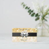 Carte De Visite Moderne et élégant Lotus Bokeh (Debout devant)