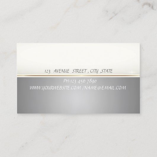 Carte De Visite Moderne et élégant Luxe Parties scintillant profes (Dos)