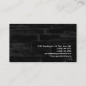 Carte De Visite Moderne et élégant Monogram Black Grey Coiffeur (Dos)