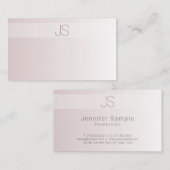 Carte De Visite Moderne et élégant Monogramme Modèle tendance (Devant / Derrière)