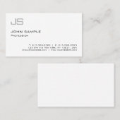 Carte De Visite Moderne et élégant Monogramme professionnel élégan (Devant / Derrière)