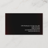 Carte De Visite Moderne et élégant Monogramme Rouge Brown Coiffeur (Dos)