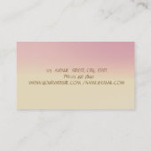 Carte De Visite Moderne et élégant Ombre Rose Lips Or (Dos)