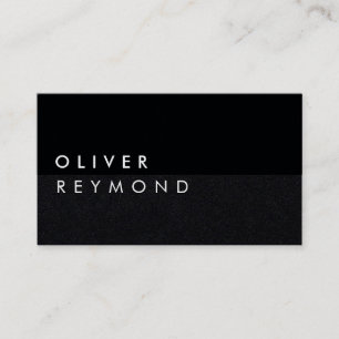 Carte De Visite moderne et élégant professionnel noir sur noir