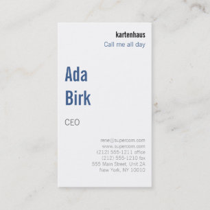 Carte De Visite Moderne et inhabituel