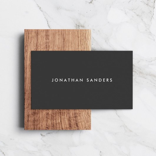 Carte De Visite MODERNE ET MINIMAL Blanc/Gris foncé