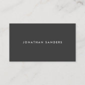 Carte De Visite MODERNE ET MINIMAL Blanc/Gris foncé (Devant)
