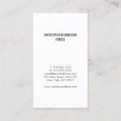 CARTE DE VISITE MODERNE ET MINIMAL No 8 (Dos)
