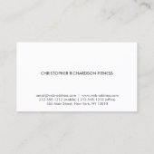 Carte De Visite MODERNE ET MINIMAL sur FIBRE CARBONE (Dos)