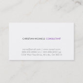 Carte de visite moderne et minimaliste (Dos)