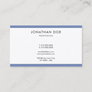 Carte De Visite Moderne et minimaliste Professionnel Simple Haut d