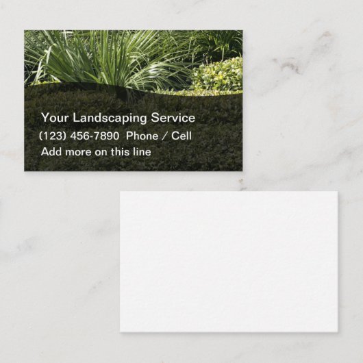 Carte De Visite Moderne et paysager (Devant / Derrière)