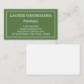 Carte de visite moderne et personnalisable de (Devant / Derrière)