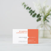 CARTE DE VISITE MODERNE ET PROFESSIONNEL ORANGE/BL (Debout devant)
