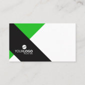 Carte De Visite Moderne et professionnel, vert et noir (Dos)