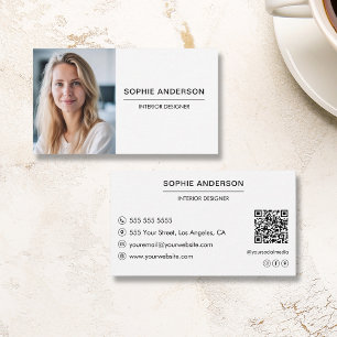 Carte de visite moderne et professionnelle avec QR