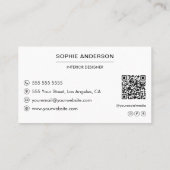 Carte de visite moderne et professionnelle avec QR (Dos)