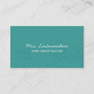 Carte de visite moderne et simple de professeur