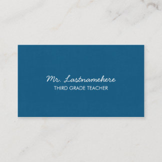 Carte de visite moderne et simple de professeur
