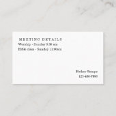 Carte de visite moderne et simple pour votre Eglis (Dos)