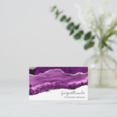 Carte De Visite Moderne et tendance Agate violet Conception profes (Debout devant)