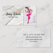 Carte De Visite Moderne et tendance Personal Trainer Fitness Busin (Devant / Derrière)