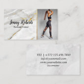 Carte De Visite Moderne et tendance Personal Trainer Fitness Busin (Devant / Derrière)