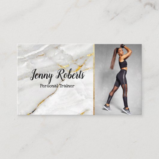Carte De Visite Moderne et tendance Personal Trainer Fitness Busin (Devant)