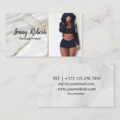 Carte De Visite Moderne et tendance Personal Trainer Fitness Busin (Devant / Derrière)