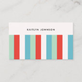 Carte De Visite Moderne Été Retro Grandes Couleurs (Devant)