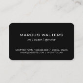 Carte De Visite Moderne Expressif avec Icône Vin Verre (Dos)