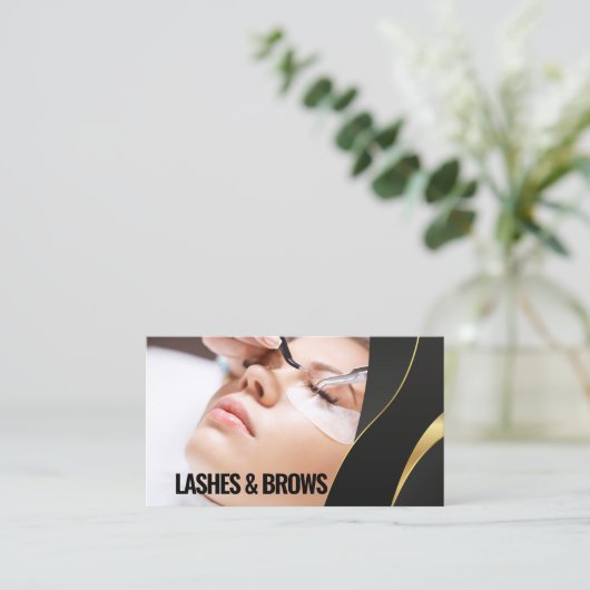 Carte De Visite Moderne Eyelash Beauty Maquillage Artiste Extensio (Debout devant)