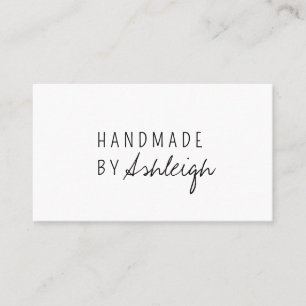 Carte De Visite Moderne fait main avec amour écriture simple