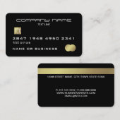 Carte de visite moderne Faux de style carte de cré (Devant / Derrière)