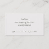 Carte De Visite Moderne Faux Gold Leaf Tree Nature (Dos)