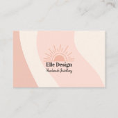 Carte De Visite Moderne Feminine Blush rose tendance Boho Sun (Devant)
